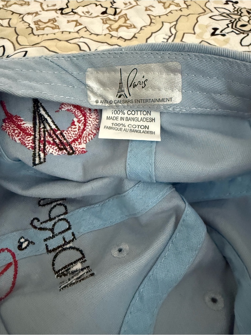 Vanderpump Paris & Caesars Entertainment Denim Hat Adjustable Strap Cotton Mint - Picture 5 of 6
